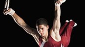 USA Competitions Presidential Classic A male gymnast performs on the rings
