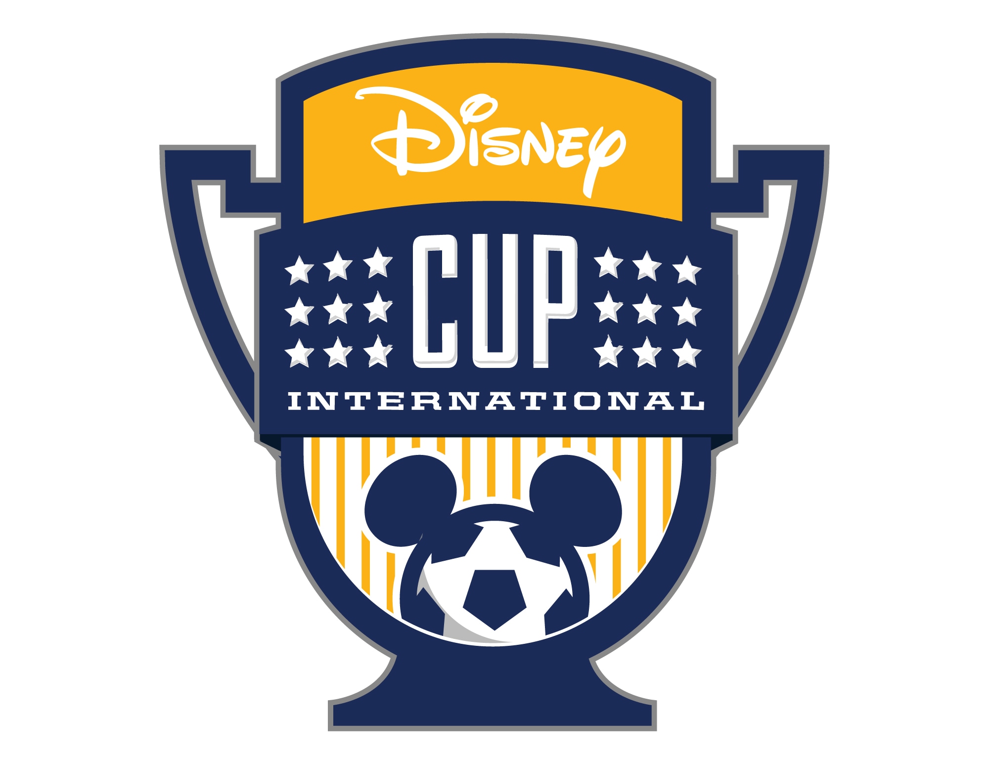 Disney Cup International An icon of a cup with a soccer ball with mouse ears with the words Disney Cup International