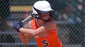 Diamond 9 College Citrus Classic Spring Games A softball batter prepares to hit a pitch