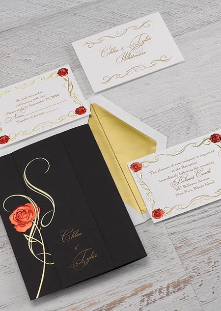 Belle Magic Spell Invitations Belle Magic Spell Invitations