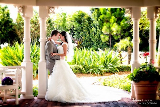 Couple at Disney's Wedding Pavilion walt disney world