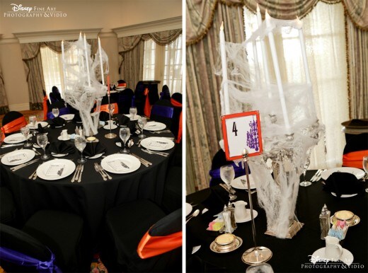 Spider web centerpieces walt disney world halloween wedding
