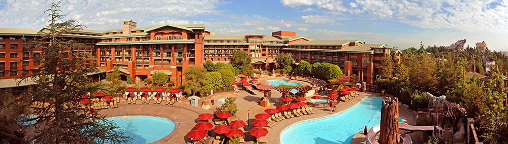 The pool area at Disney's Grand Californian Hotel & Spa in Anaheim, California The pool area at Disney's Grand Californian Hotel & Spa in Anaheim, California
