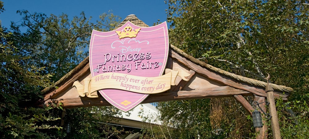 Disney Princess Fantasy Faire Sign