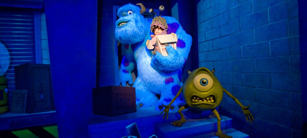 Sulley, Mike and Boo from Monsters, Inc.