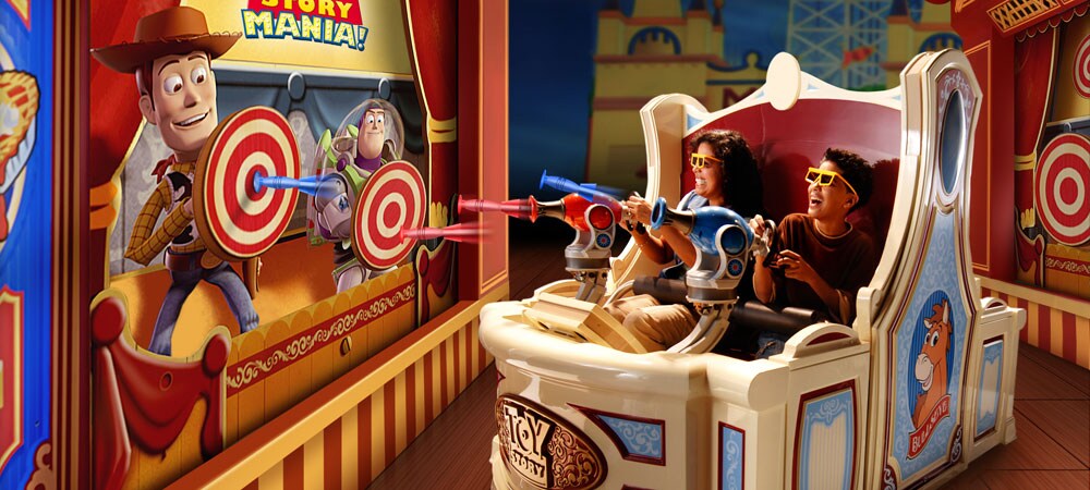 Guests Playing Toy Story Mania!