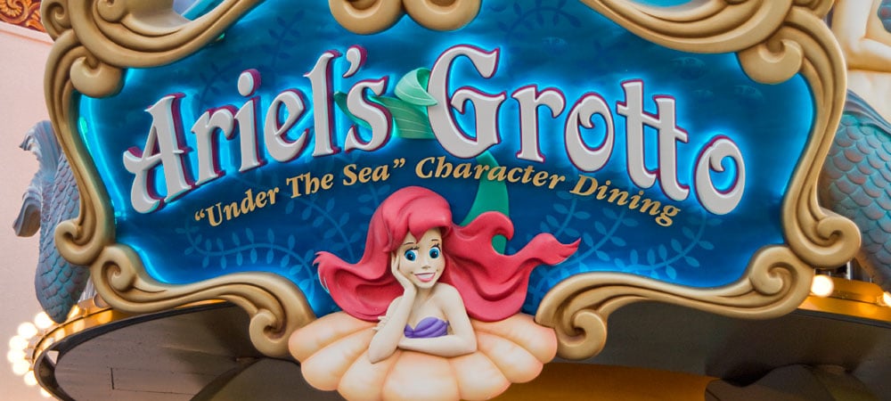 Ariel's Grotto Sign