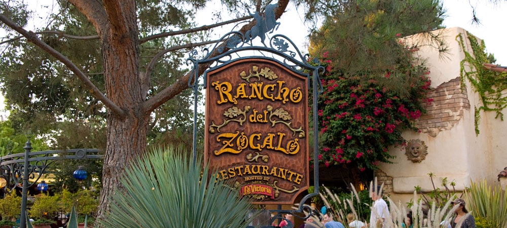 Sign for Rancho del Zocalo Restaurante, Hosted by La Victoria