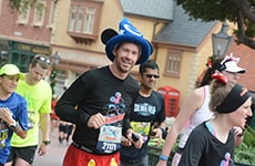 Male runner during Walt Disney World Marathon.
