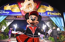 Minnie Mouse at the finish line of Walt Disney World 10K.