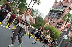 Running through Disney's Hollywood Studios during Star Wars Rival Run Weekend.