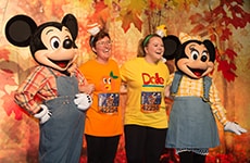 Mickey Mouse and Minnie Mouse at Mickey's Holiday 5K at Disney's Animal Kingdom Theme Park