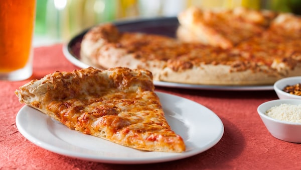 Close-up of a flatbread pizza