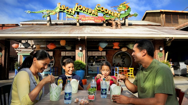 Lucky Fortune Cookery supplies high protein bowls that are part of Disneyland healthy foods.