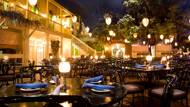 Blue Bayou dining packages: Dining tables are under perpetual 'twilight' at the Blue Bayou restaurant