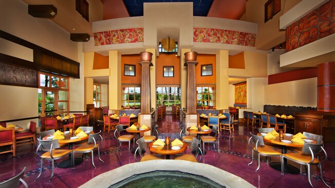 Maya Grill Walt Disney World Resort Tables And Chairs In Dining Room At Maya Grill