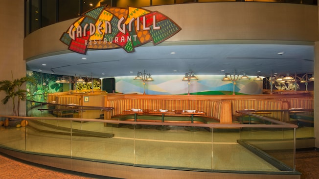 Garden Grill Restaurant at Epcot offers an ever-changing view of Living with the Land attraction
